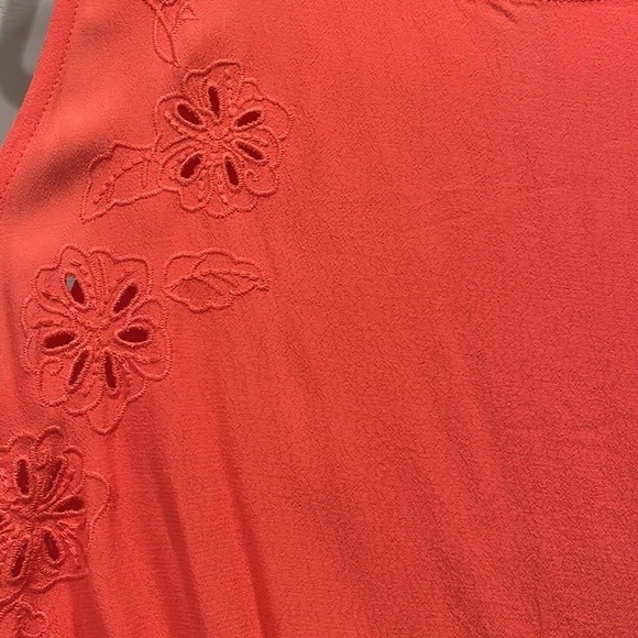 NEW - LUQ- bought on stitch fix. Tank top. Eyelet top. Coral. Size XL. Coral - Picture 5 of 14